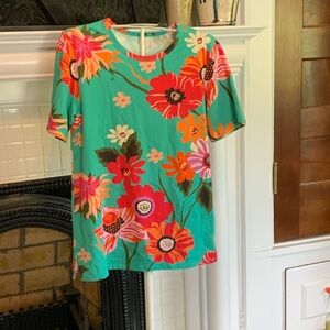 Spartina 449‎ floral cotton ss top. Worn 2x. Retail 120
